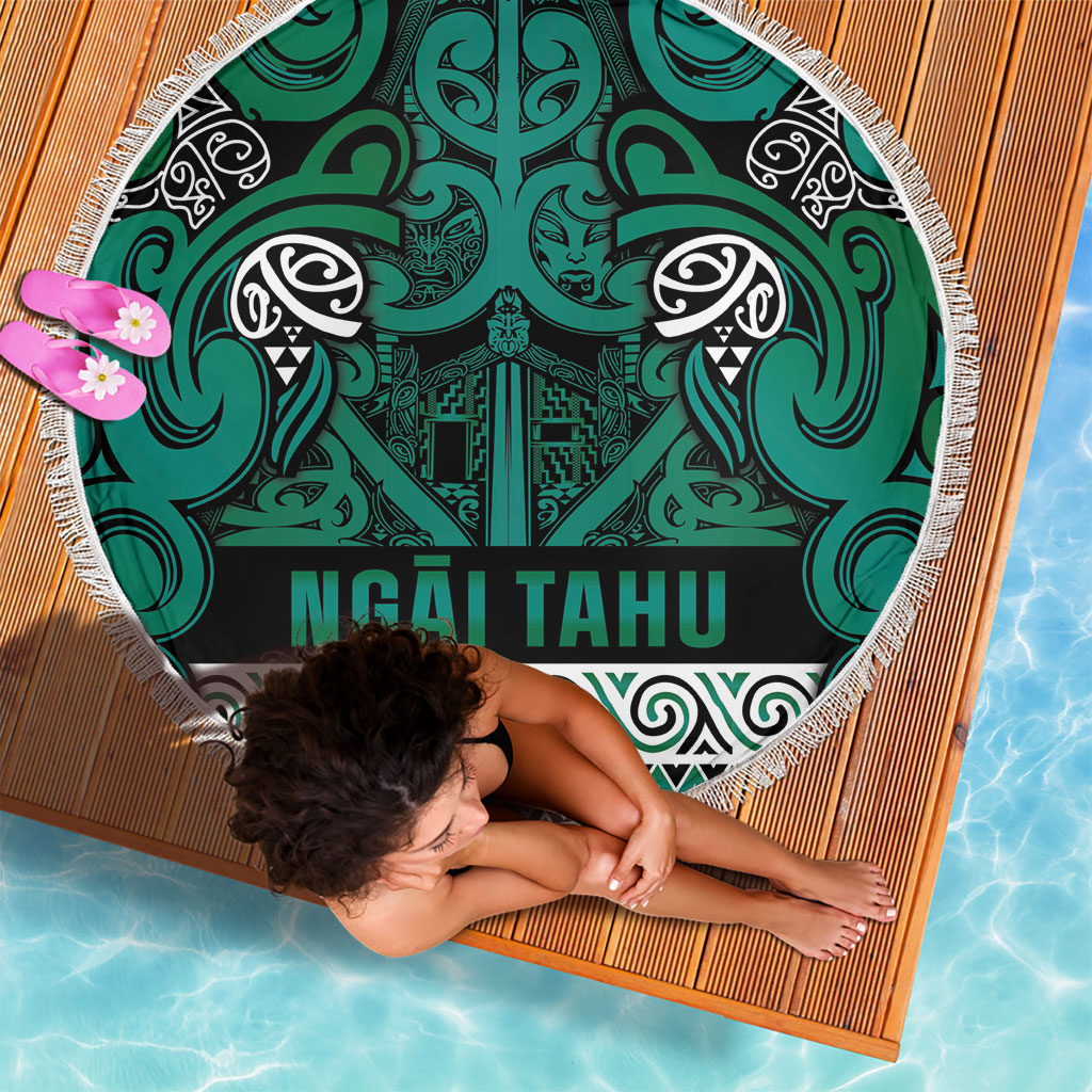 Aotearoa Iwi Ngai Tahu Beach Blanket Maori Wharenui House Tribal Pattern LT9 - Polynesian Pride