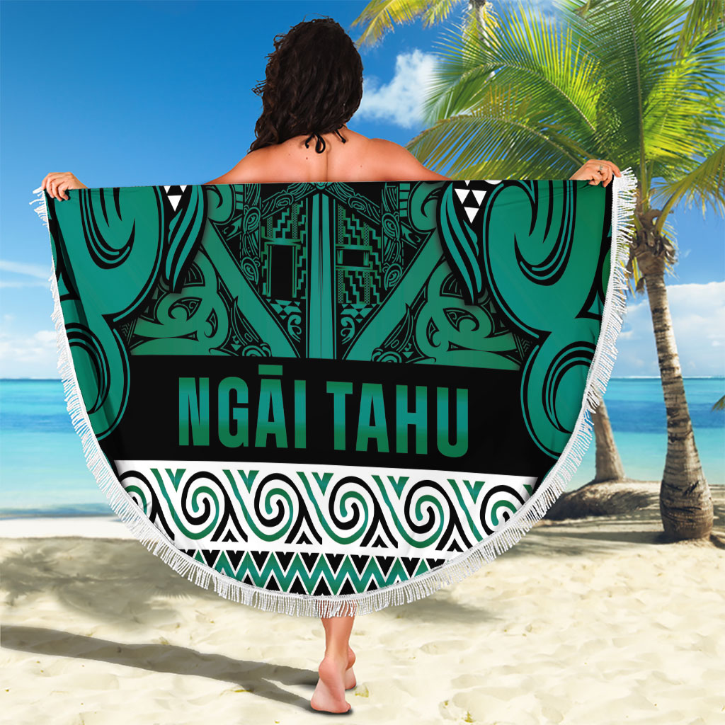 Aotearoa Iwi Ngai Tahu Beach Blanket Maori Wharenui House Tribal Pattern LT9 - Polynesian Pride