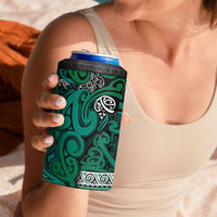 Aotearoa Iwi Ngai Tahu 4 in 1 Can Cooler Tumbler Maori Wharenui House Tribal Pattern LT9 - Polynesian Pride