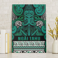 Aotearoa Iwi Ngai Tahu Canvas Wall Art Maori Wharenui House Tribal Pattern LT9 Without Frame Turquoise - Polynesian Pride