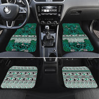 Aotearoa Iwi Ngai Tahu Car Mats Maori Wharenui House Tribal Pattern LT9 Set 4pcs Turquoise - Polynesian Pride