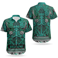 Aotearoa Iwi Ngai Tahu Couples Matching Summer Maxi Dress and Hawaiian Shirt Maori Wharenui House Tribal Pattern LT9 - Polynesian Pride