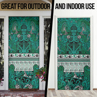 Aotearoa Iwi Ngai Tahu Door Cover Maori Wharenui House Tribal Pattern LT9 - Polynesian Pride