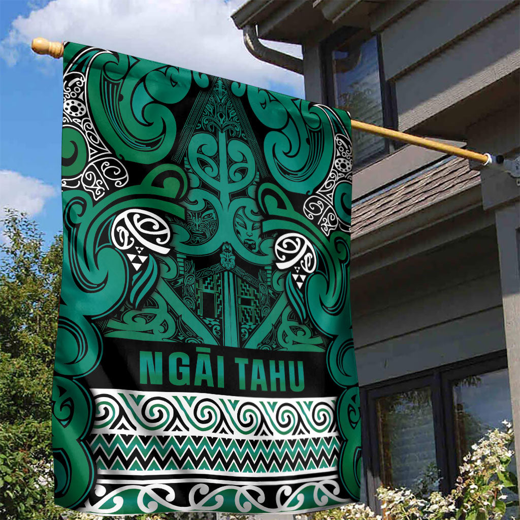 Aotearoa Iwi Ngai Tahu Garden Flag Maori Wharenui House Tribal Pattern LT9 - Polynesian Pride