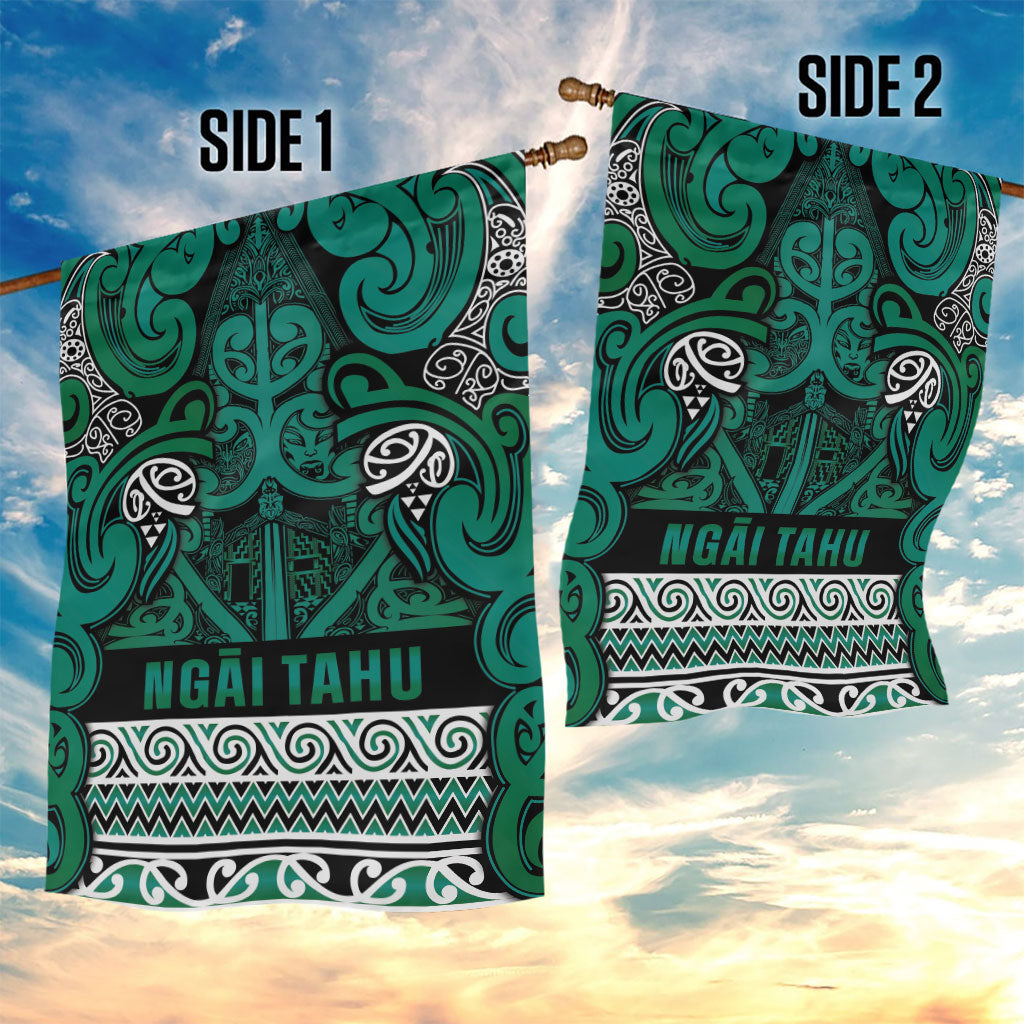 Aotearoa Iwi Ngai Tahu Garden Flag Maori Wharenui House Tribal Pattern LT9 - Polynesian Pride