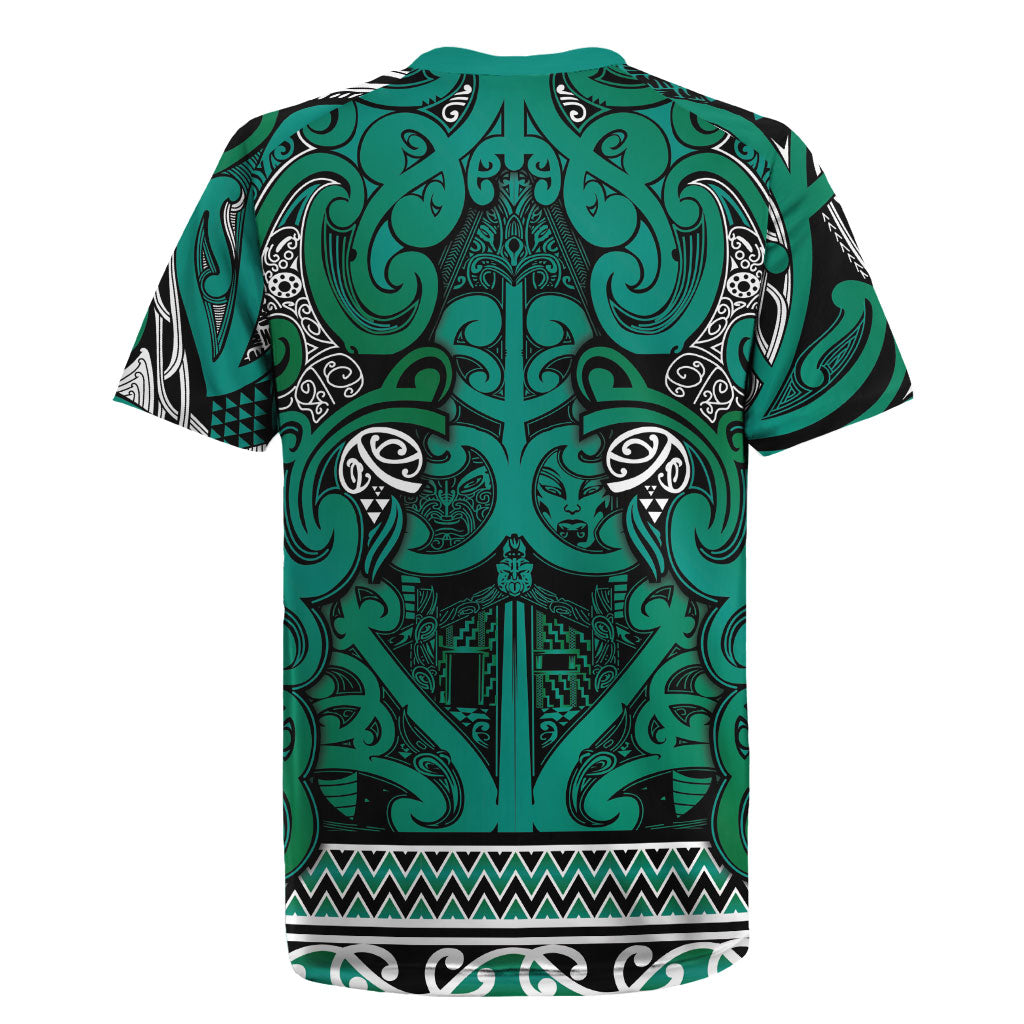 Aotearoa Iwi Ngai Tahu Rugby Jersey Maori Wharenui House Tribal Pattern LT9 - Polynesian Pride