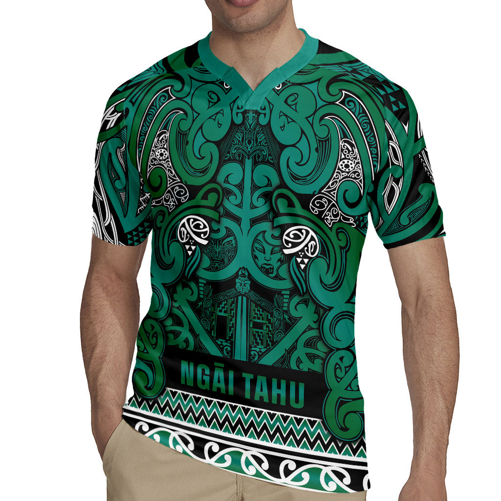 Aotearoa Iwi Ngai Tahu Rugby Jersey Maori Wharenui House Tribal Pattern LT9 - Polynesian Pride