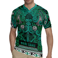Aotearoa Iwi Ngai Tahu Rugby Jersey Maori Wharenui House Tribal Pattern LT9 - Polynesian Pride
