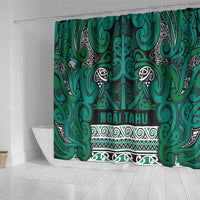 Aotearoa Iwi Ngai Tahu Shower Curtain Maori Wharenui House Tribal Pattern LT9 - Polynesian Pride