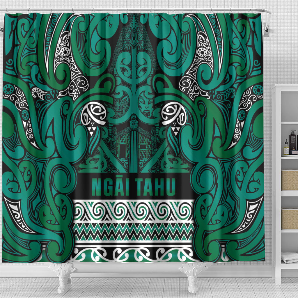 Aotearoa Iwi Ngai Tahu Shower Curtain Maori Wharenui House Tribal Pattern LT9 - Polynesian Pride