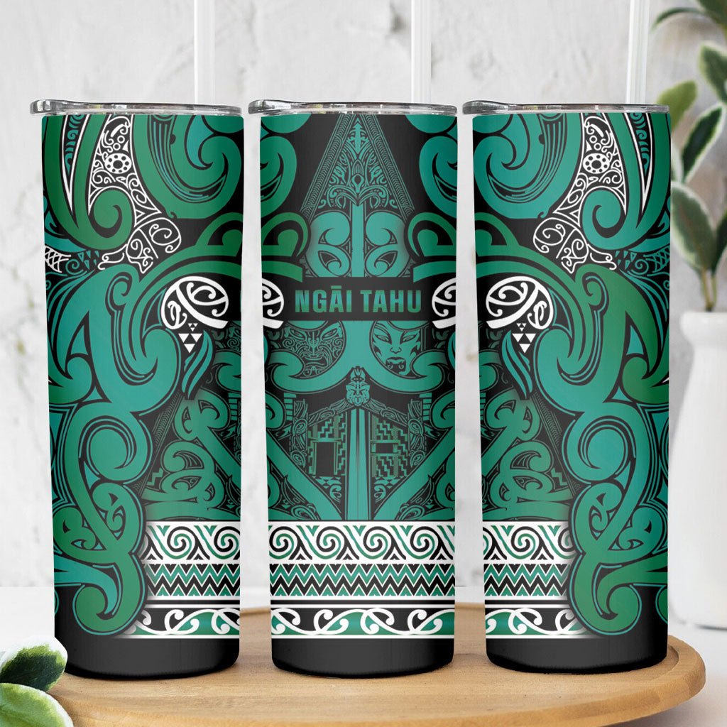 Aotearoa Iwi Ngai Tahu Skinny Tumbler Maori Wharenui House Tribal Pattern LT9 - Polynesian Pride