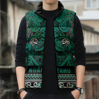 Aotearoa Iwi Ngai Tahu Sleeveless Puffer Jacket Maori Wharenui House Tribal Pattern LT9 - Polynesian Pride