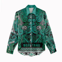 Aotearoa Iwi Ngai Tahu Women Casual Shirt Maori Wharenui House Tribal Pattern LT9 - Polynesian Pride