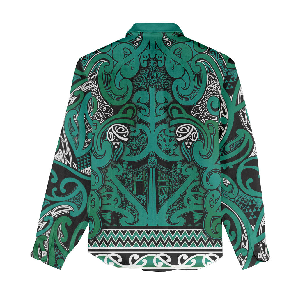 Aotearoa Iwi Ngai Tahu Women Casual Shirt Maori Wharenui House Tribal Pattern LT9 - Polynesian Pride