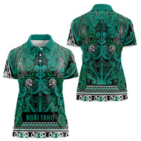 Aotearoa Iwi Ngai Tahu Women Polo Shirt Maori Wharenui House Tribal Pattern LT9 - Polynesian Pride