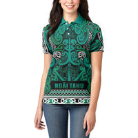 Aotearoa Iwi Ngai Tahu Women Polo Shirt Maori Wharenui House Tribal Pattern LT9 - Polynesian Pride