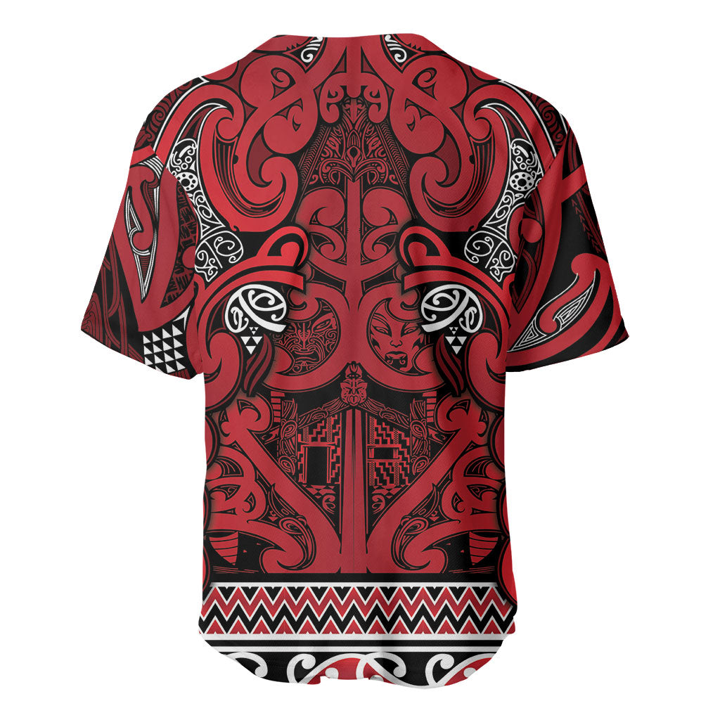 Aotearoa Iwi Ngati Kahungunu Baseball Jersey Maori Wharenui House Tribal Pattern LT9 - Polynesian Pride