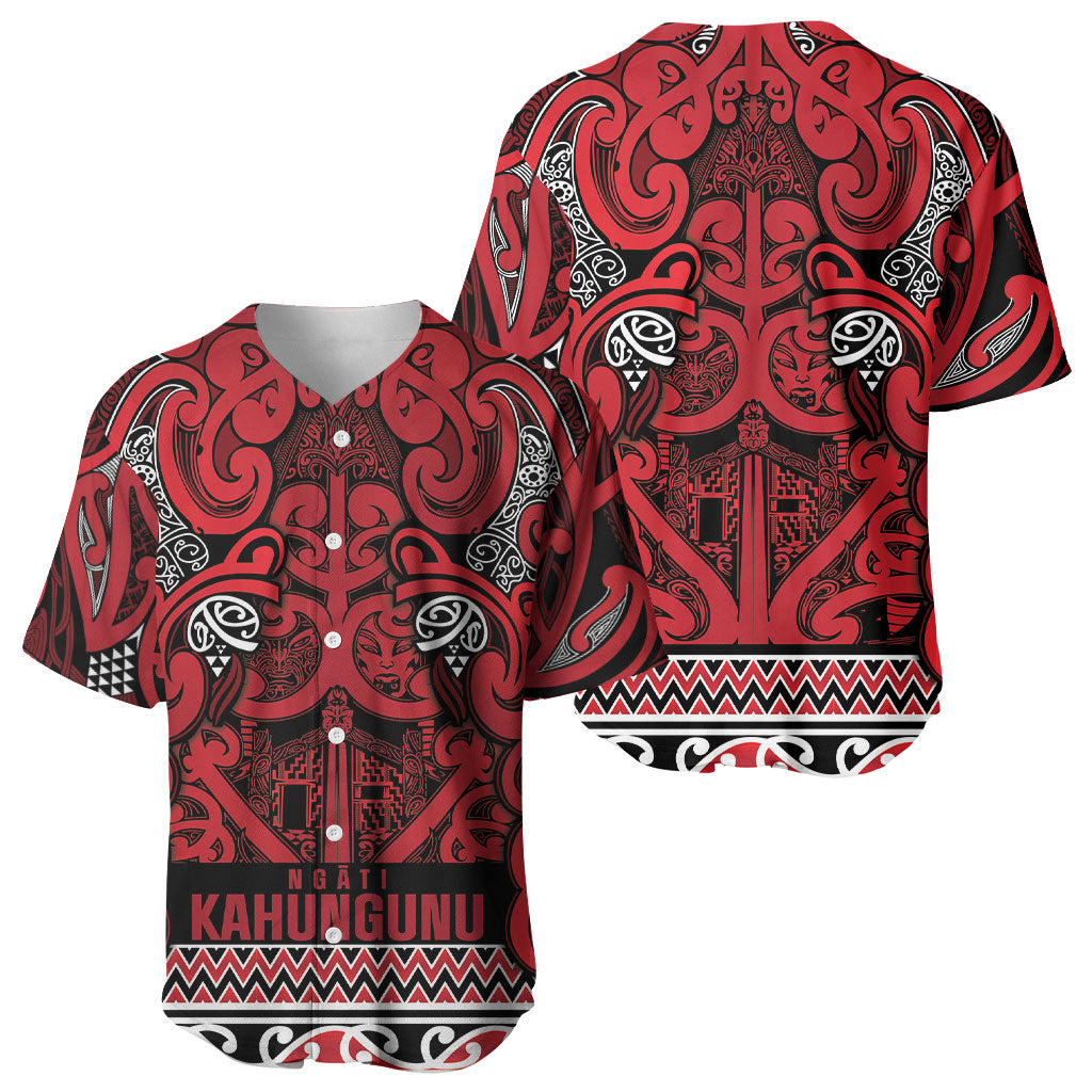 Aotearoa Iwi Ngati Kahungunu Baseball Jersey Maori Wharenui House Tribal Pattern LT9 - Polynesian Pride