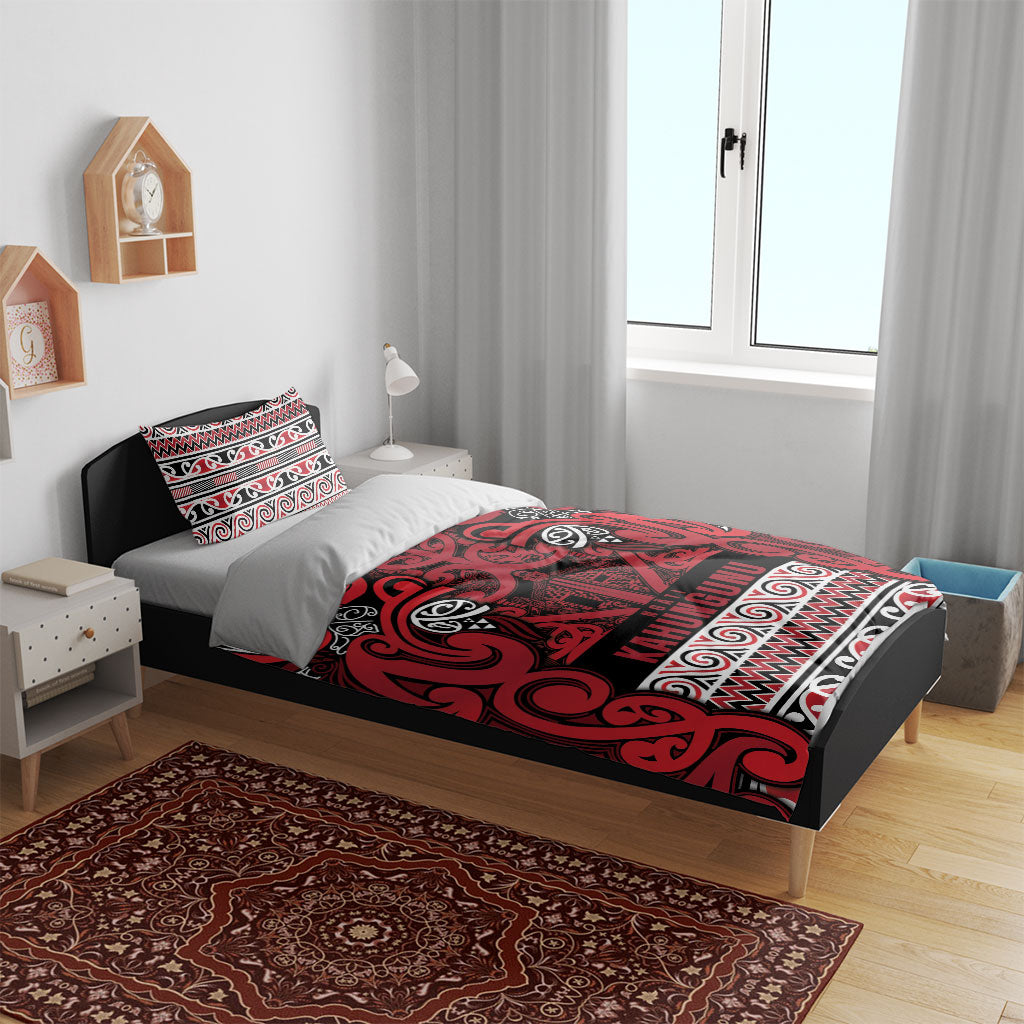 Aotearoa Iwi Ngati Kahungunu Bedding Set Maori Wharenui House Tribal Pattern LT9 - Polynesian Pride