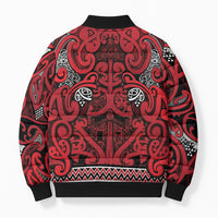 Aotearoa Iwi Ngati Kahungunu Bomber Puffer Jacket Maori Wharenui House Tribal Pattern LT9 - Polynesian Pride