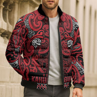 Aotearoa Iwi Ngati Kahungunu Bomber Puffer Jacket Maori Wharenui House Tribal Pattern LT9 - Polynesian Pride