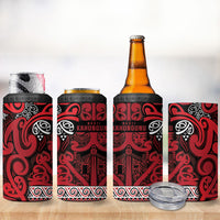 Aotearoa Iwi Ngati Kahungunu 4 in 1 Can Cooler Tumbler Maori Wharenui House Tribal Pattern LT9 - Polynesian Pride
