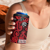 Aotearoa Iwi Ngati Kahungunu 4 in 1 Can Cooler Tumbler Maori Wharenui House Tribal Pattern LT9 - Polynesian Pride