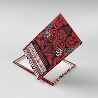 Aotearoa Iwi Ngati Kahungunu Canvas Wall Art Maori Wharenui House Tribal Pattern LT9 With Frame Dark red - Polynesian Pride