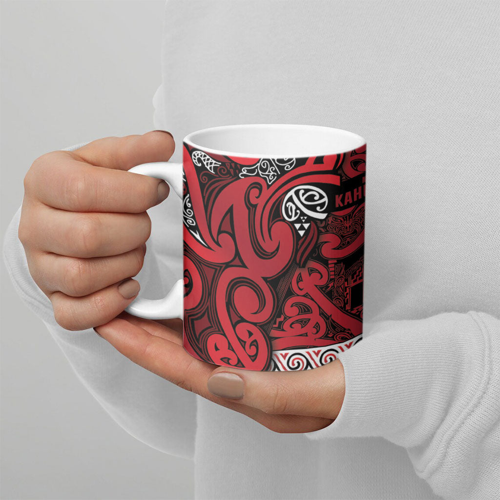 Aotearoa Iwi Ngati Kahungunu Ceramic Mug Maori Wharenui House Tribal Pattern LT9 - Polynesian Pride