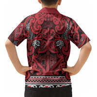 Aotearoa Iwi Ngati Kahungunu Kid Hawaiian Shirt Maori Wharenui House Tribal Pattern LT9 - Polynesian Pride