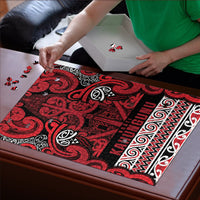 Aotearoa Iwi Ngati Kahungunu Puzzle Maori Wharenui House Tribal Pattern LT9 - Polynesian Pride