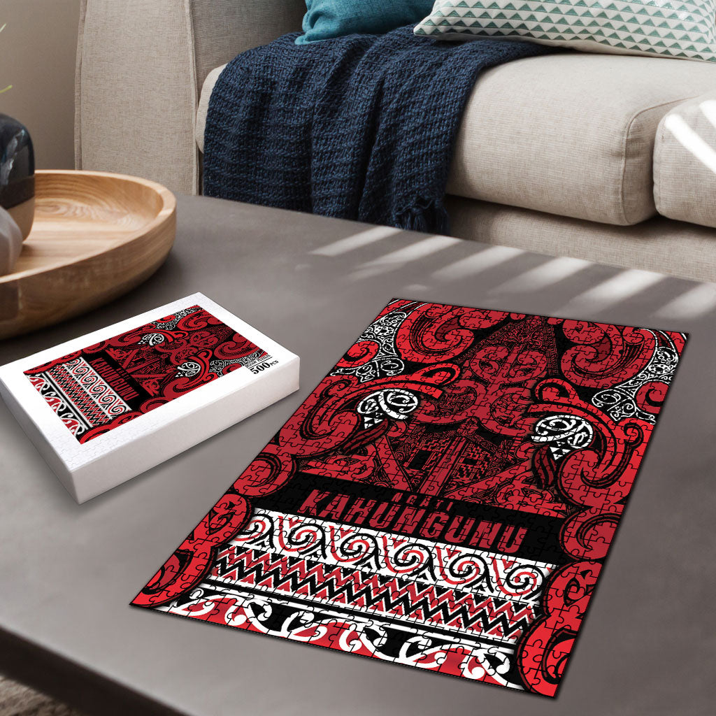 Aotearoa Iwi Ngati Kahungunu Puzzle Maori Wharenui House Tribal Pattern LT9 - Polynesian Pride
