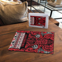 Aotearoa Iwi Ngati Kahungunu Puzzle Maori Wharenui House Tribal Pattern LT9 - Polynesian Pride