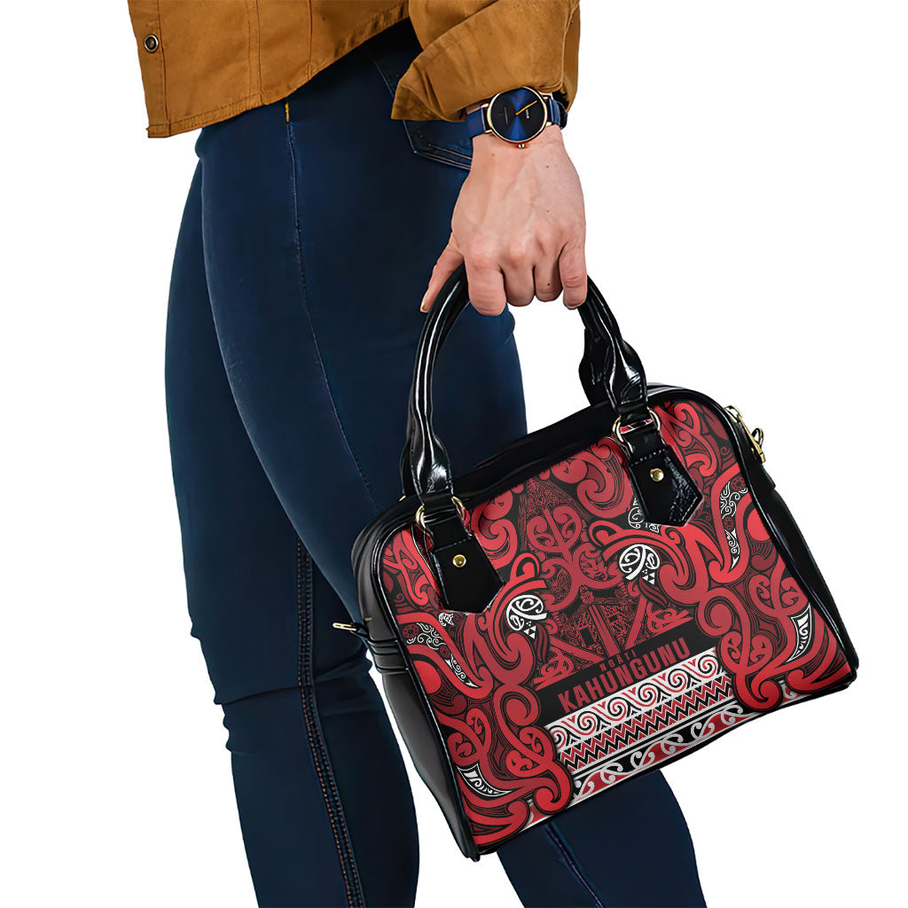 Aotearoa Iwi Ngati Kahungunu Shoulder Handbag Maori Wharenui House Tribal Pattern LT9 - Polynesian Pride