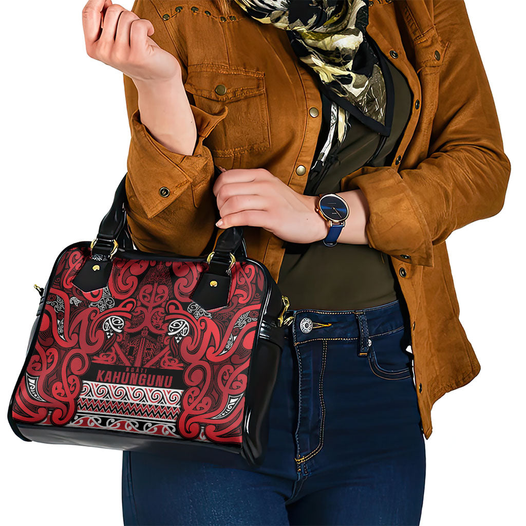 Aotearoa Iwi Ngati Kahungunu Shoulder Handbag Maori Wharenui House Tribal Pattern LT9 - Polynesian Pride