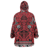 Aotearoa Iwi Ngati Kahungunu Wearable Blanket Hoodie Maori Wharenui House Tribal Pattern LT9 - Polynesian Pride