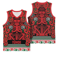 Aotearoa Iwi Tuhoe Basketball Jersey Maori Wharenui House Tribal Pattern LT9 - Polynesian Pride