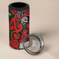 Aotearoa Iwi Tuhoe 4 in 1 Can Cooler Tumbler Maori Wharenui House Tribal Pattern LT9 - Polynesian Pride