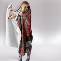 Aotearoa Iwi Tuhoe Hooded Blanket Maori Wharenui House Tribal Pattern LT9 - Polynesian Pride