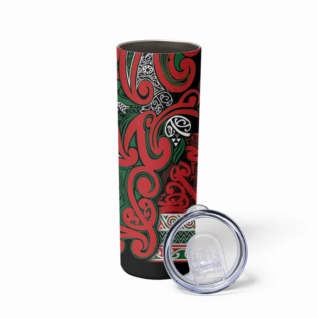 Aotearoa Iwi Tuhoe Skinny Tumbler Maori Wharenui House Tribal Pattern LT9 - Polynesian Pride