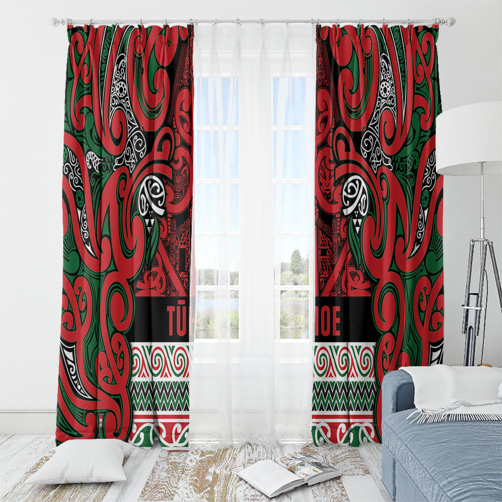 Aotearoa Iwi Tuhoe Window Curtain Maori Wharenui House Tribal Pattern LT9 - Polynesian Pride
