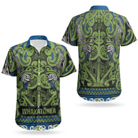 Aotearoa Iwi Whakatohea Couples Matching Puletasi and Hawaiian Shirt Maori Wharenui House Tribal Pattern LT9 - Polynesian Pride