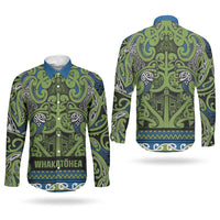 Aotearoa Iwi Whakatohea Couples Matching Tank Maxi Dress and Long Sleeve Button Shirt Maori Wharenui House Tribal Pattern LT9 - Polynesian Pride