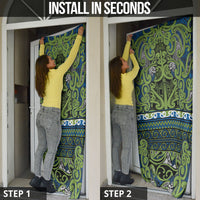 Aotearoa Iwi Whakatohea Door Cover Maori Wharenui House Tribal Pattern LT9 - Polynesian Pride