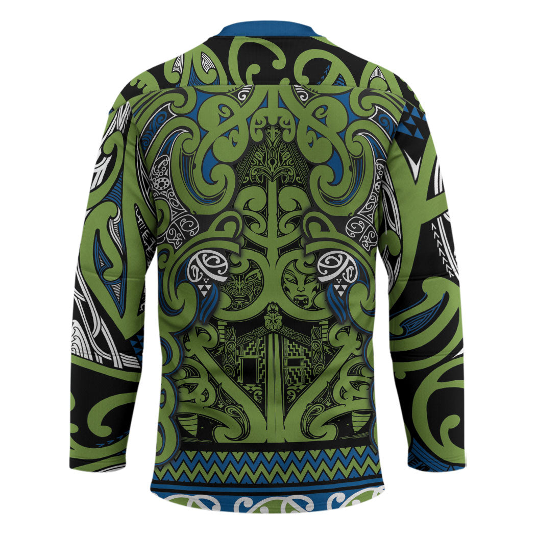 Aotearoa Iwi Whakatohea Hockey Jersey Maori Wharenui House Tribal Pattern LT9 - Polynesian Pride