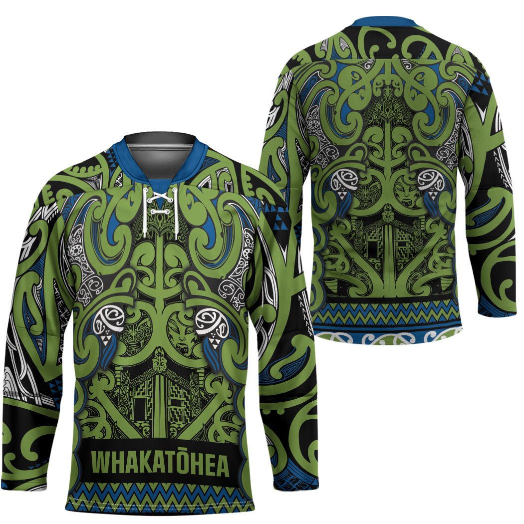 Aotearoa Iwi Whakatohea Hockey Jersey Maori Wharenui House Tribal Pattern LT9 - Polynesian Pride