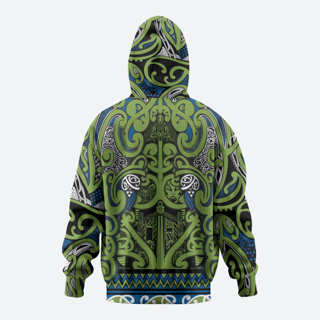 Aotearoa Iwi Whakatohea Hoodie Maori Wharenui House Tribal Pattern LT9 - Polynesian Pride