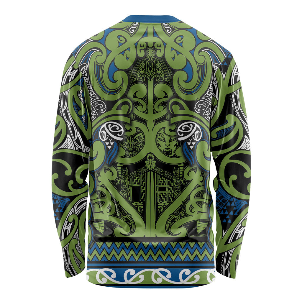 Aotearoa Iwi Whakatohea Long Sleeve Shirt Maori Wharenui House Tribal Pattern LT9 - Polynesian Pride