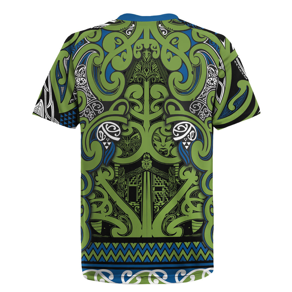 Aotearoa Iwi Whakatohea Rugby Jersey Maori Wharenui House Tribal Pattern LT9 - Polynesian Pride