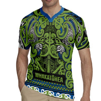 Aotearoa Iwi Whakatohea Rugby Jersey Maori Wharenui House Tribal Pattern LT9 - Polynesian Pride